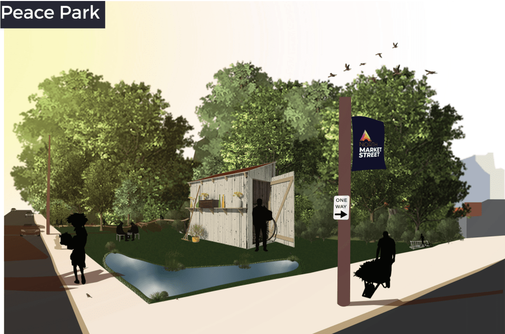 Abby Haney's concept for a Peace Park in Wilmington, Delaware